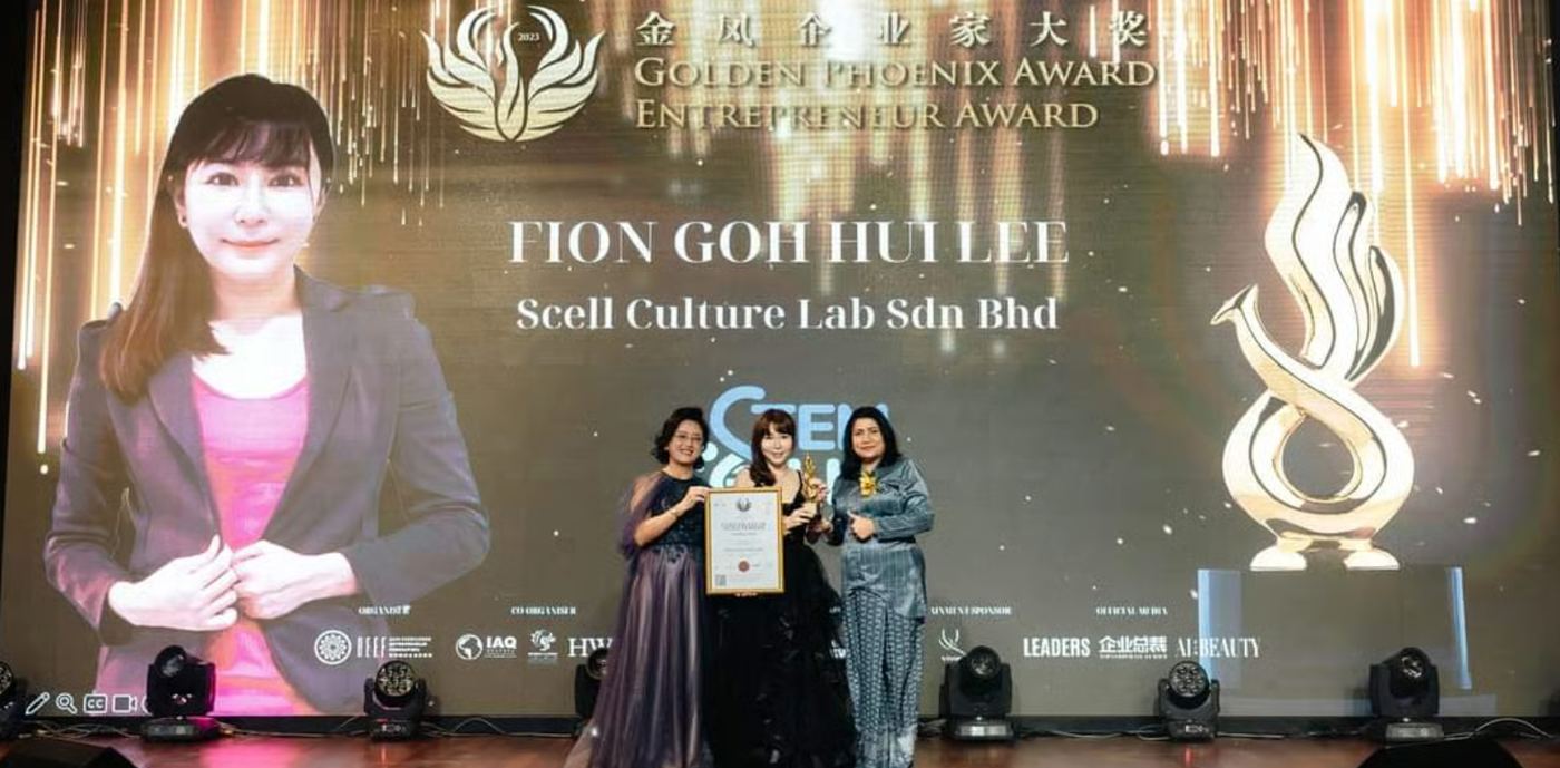 Fion Goh Hui Lee 代表 Scell Culture Lab 获颁金凤企业家大奖