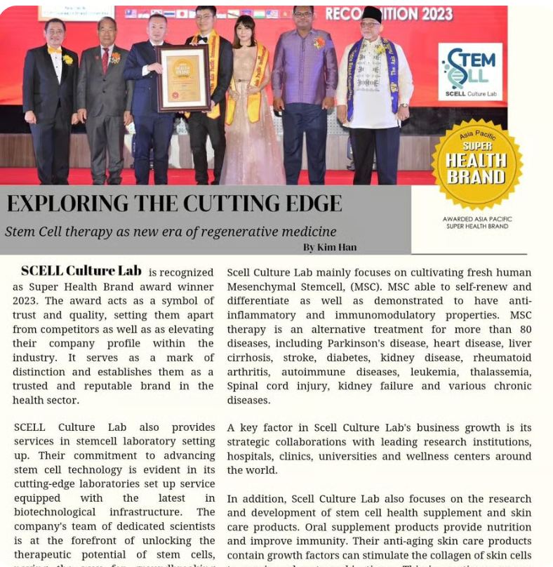 媒体专题报道：Exploring the Cutting Edge，介绍 Scell Culture Lab 与再生医学